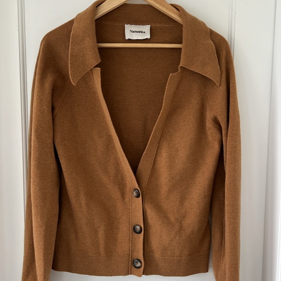 Nanushka Jodi Rib Trimmed Cardigan - Picture 8 of 13